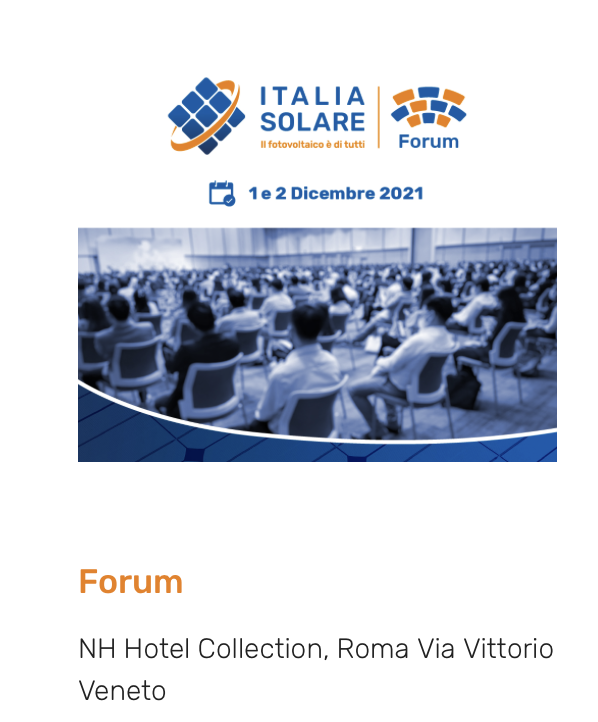 Forum ITALIA SOLARE 2021